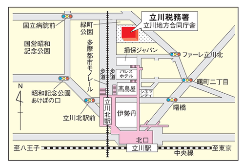 立川税務署地図