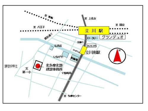 北多摩北部建設事務所案内図