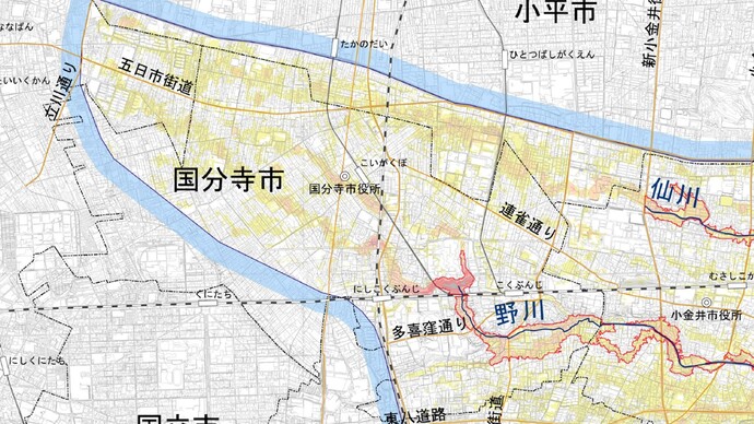 ハザードマップ画像(東京都建設局)