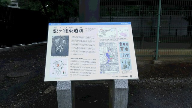 恋ヶ窪東遺跡 説明板